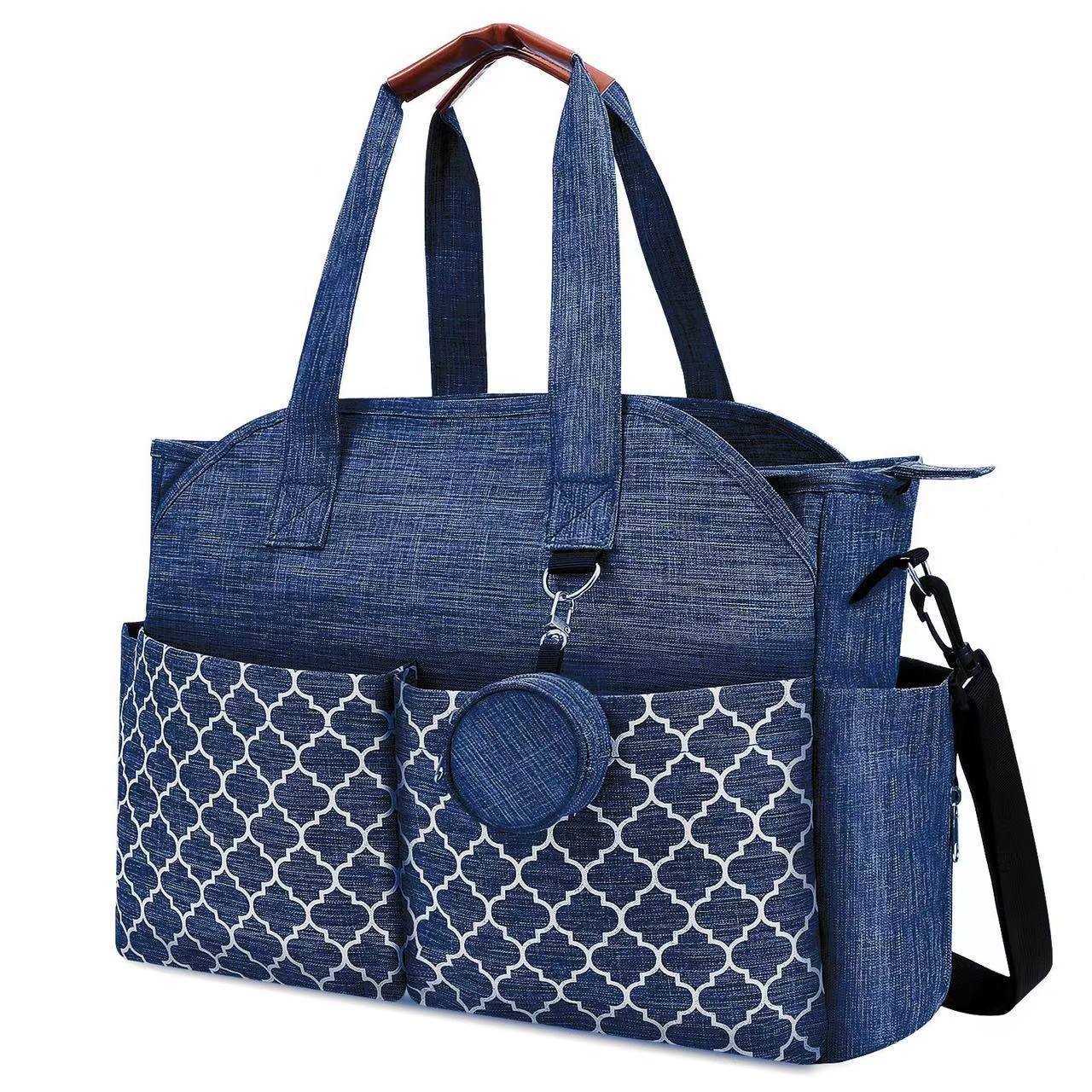 Waterproof Oxford Diaper Bag Geometric Patter Mummy Tote Bag