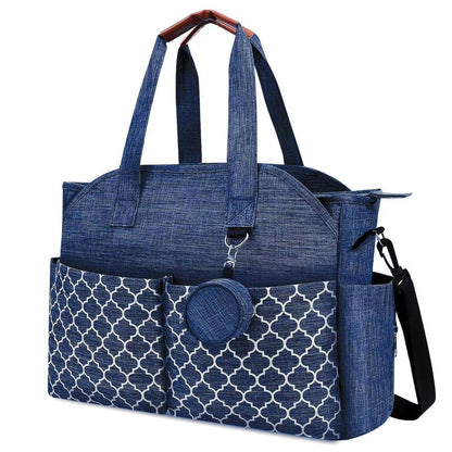 Waterproof Oxford Diaper Bag Geometric Patter Mummy Tote Bag