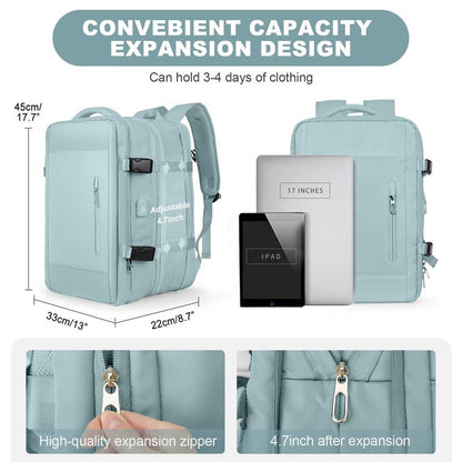 Water-Resistant Laptop Travel Backpack with USB Port