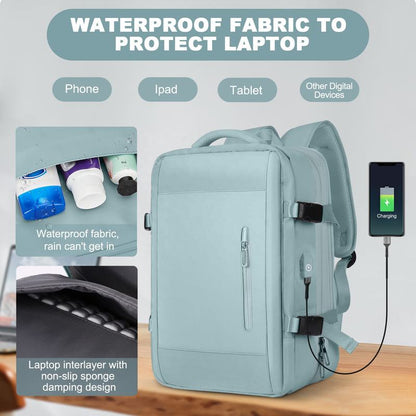 Water-Resistant Laptop Travel Backpack with USB Port