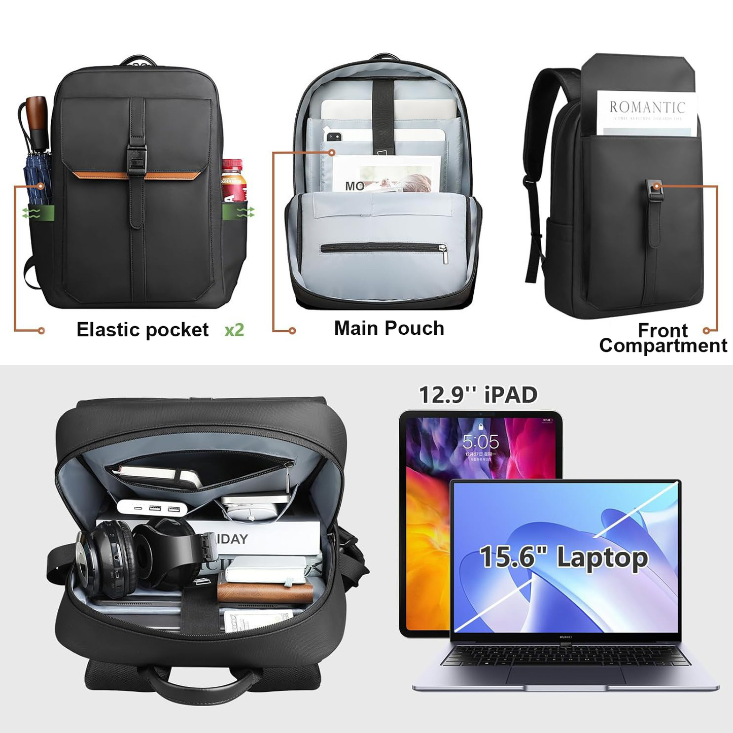Laptop 15.6 Inch Waterproof Business Backpack