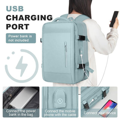 Water-Resistant Laptop Travel Backpack with USB Port