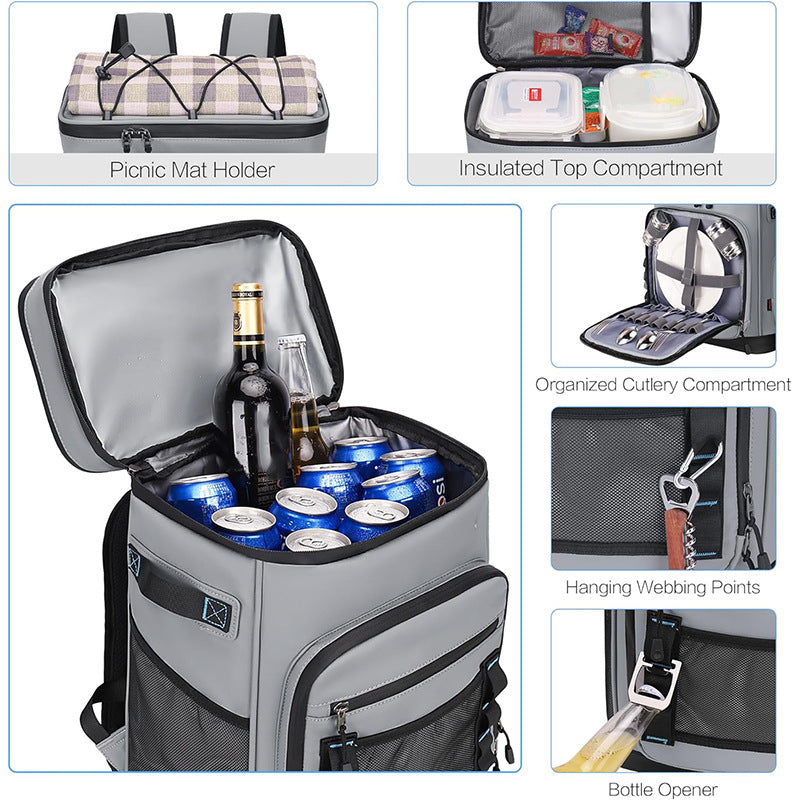 Waterproof Outdoor Thermal Soft Lunch Bag Picnic Insulated Backpack