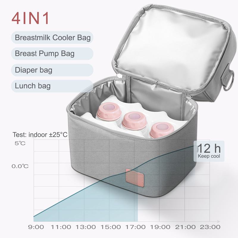 Breast Pumps Baby Care Diaper Backpack with 2 Cooler Bag
