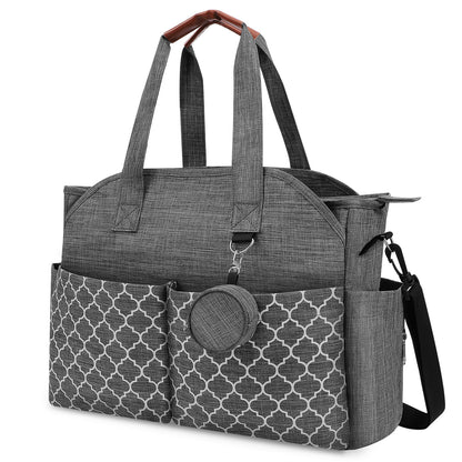 Waterproof Oxford Diaper Bag Geometric Patter Mummy Tote Bag