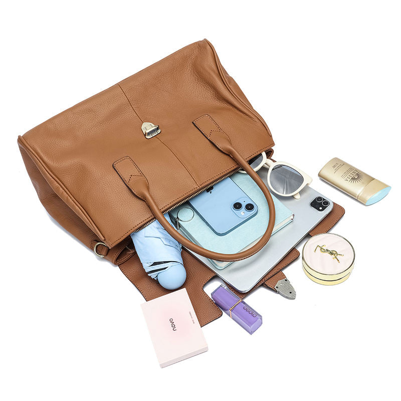 Women's Casual Tote Soft Cowhide Leather Handbag