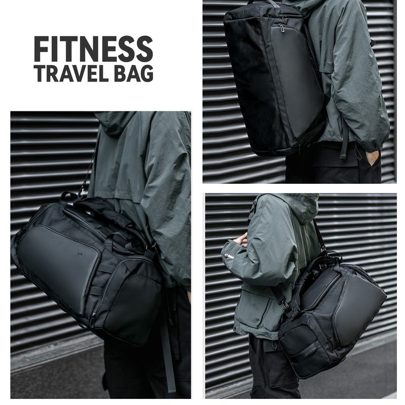 Fitness Travel Duffel Bag with Shoe Compartment Wet Pocket