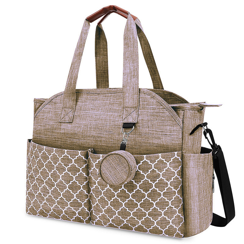 Waterproof Oxford Diaper Bag Geometric Patter Mummy Tote Bag