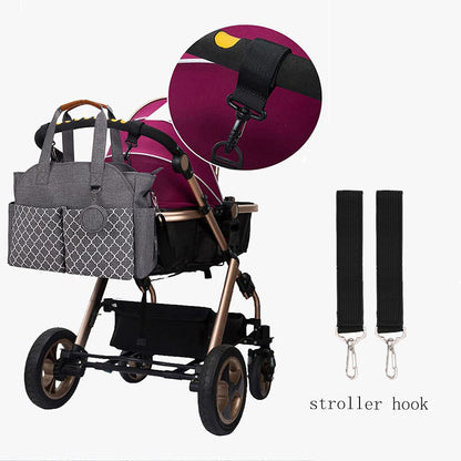 Waterproof Oxford Diaper Bag Geometric Patter Mummy Tote Bag
