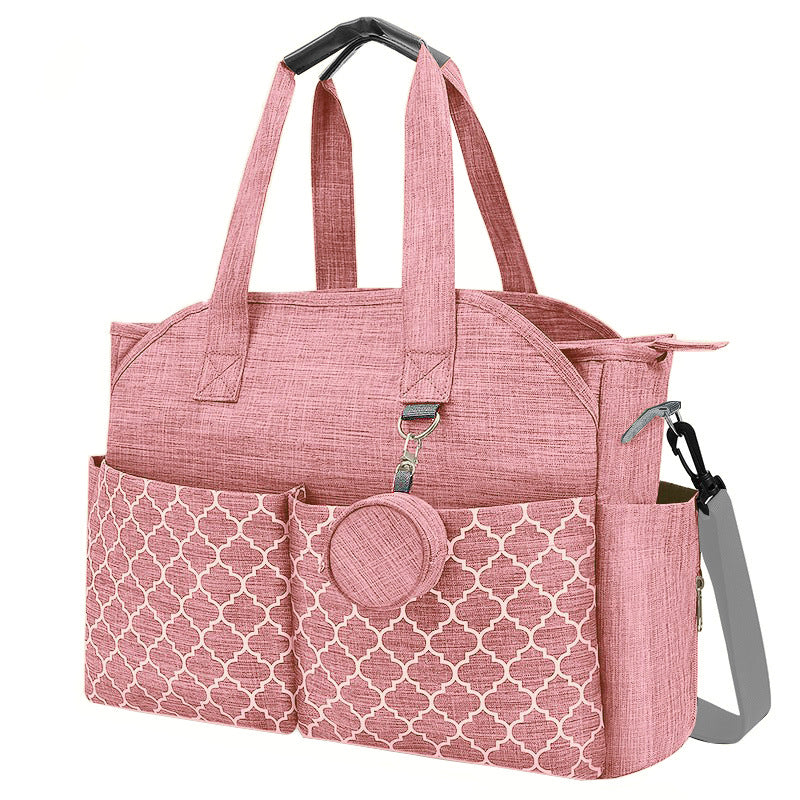 Waterproof Oxford Diaper Bag Geometric Patter Mummy Tote Bag