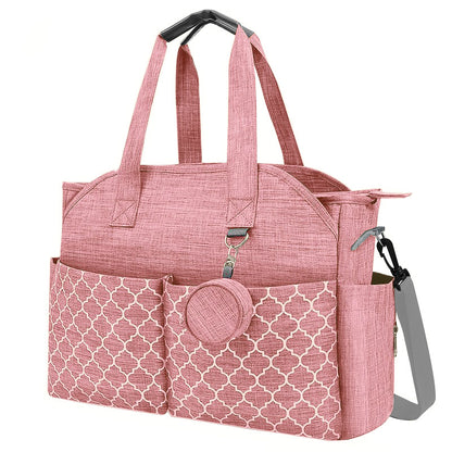 Waterproof Oxford Diaper Bag Geometric Patter Mummy Tote Bag