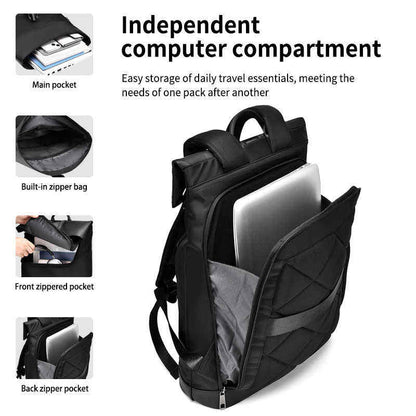 Outdoor Business Men's Fashion Waterproof Casual Laptop Backpack