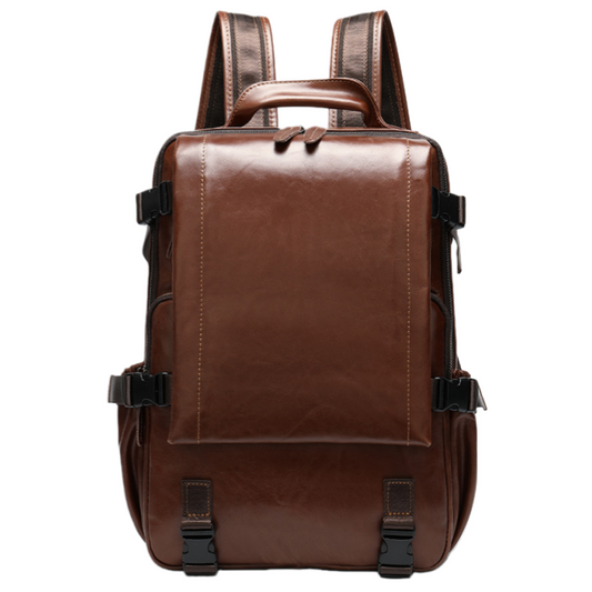 Men's Vintage Fashion Genuine Leather Laptop Backpack