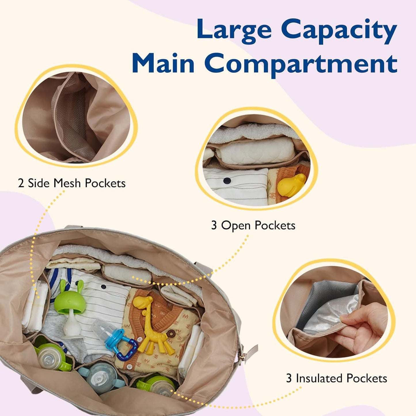 New Arrival Travel Diaper Bag Large Capacity Stroller Organizer Carrying Mummy Bag