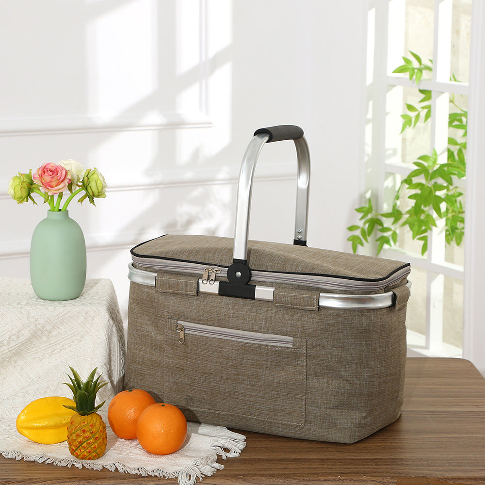 Insulated Picnic Beach Lunch Basket Cool Bag