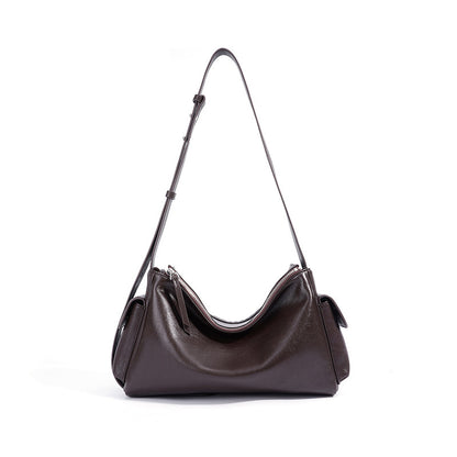 Luxury Retro Handbag Cowhide Leather Fashion Shoulder Bag