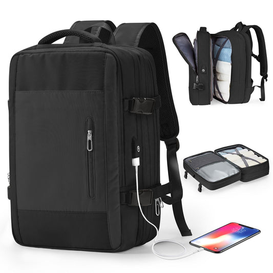 Water-Resistant Laptop Travel Backpack with USB Port