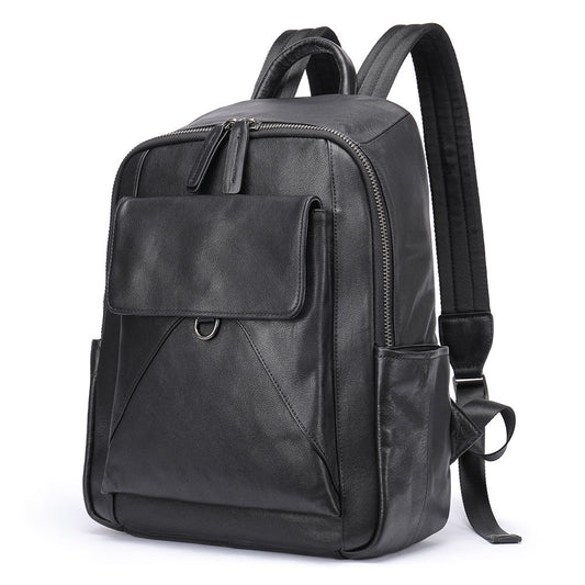 Fashion Genuine Leather Daily Laptop Backpack