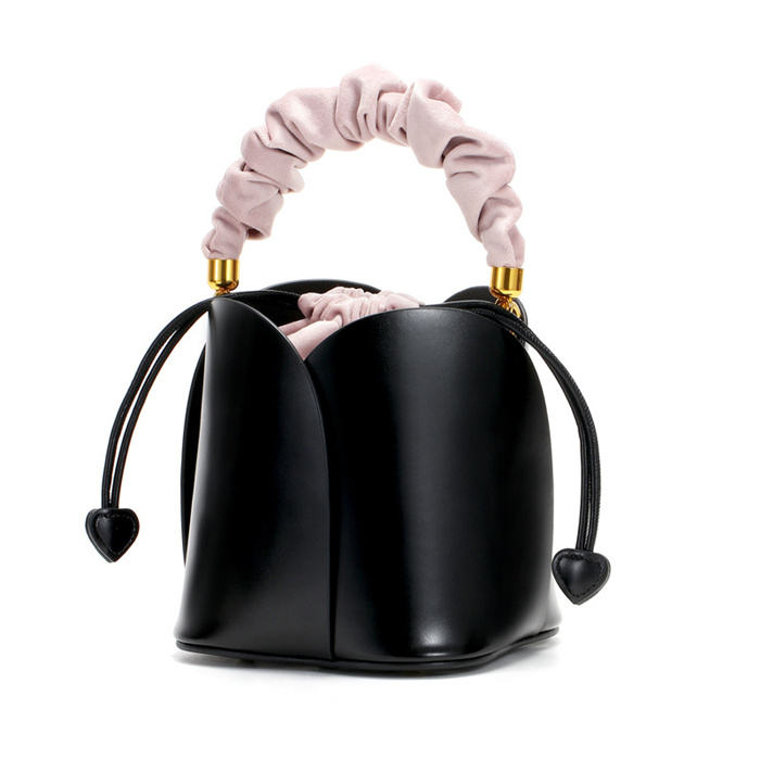 Designer Fashion Drawstring Sling Crossbody Strap Tote Bucket Bag